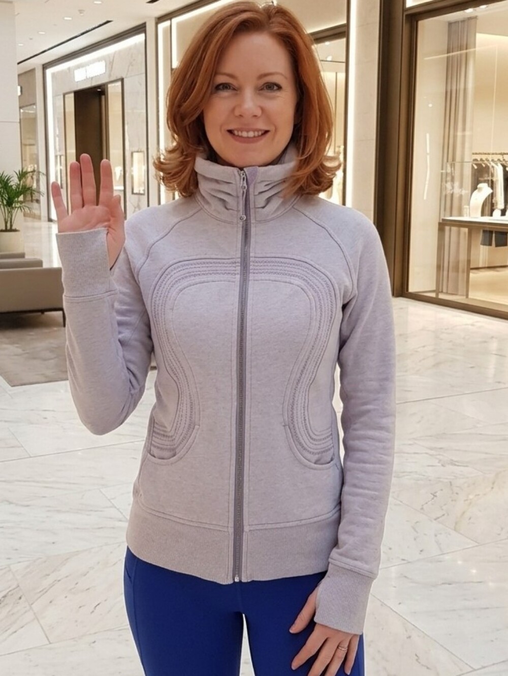lululemon athletica💜PRETTY PALE MAUVE Full-Zip Sculpting Jacket GOOD COND Sz S
